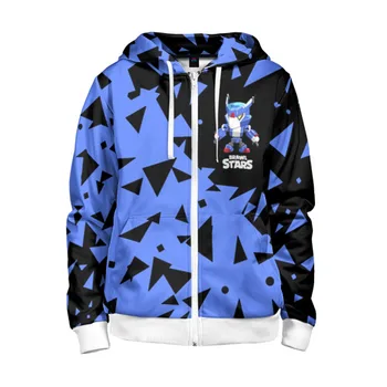 

Children's sweatshirt 3D with zipper Brawl Stars: mecha Crow