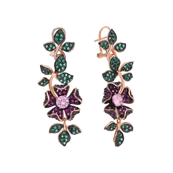 

Silver earrings with cubic zirconium sunlight sample 925