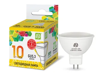 

LED lamp LED JCDR-standard 10 W V GU5.3 3000 900Лм ASD