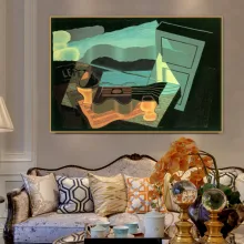 Affiche de peinture sur toile de vieux maître espagnol, vue de l'autre côté de la baie, imprimée pour décor mural de chambre