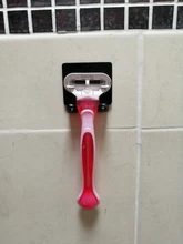 Soporte de maquinilla de afeitar sin perforaciones para hombre, afeitadora de pared para estante de almacenamiento, estante para baño, estante para maquinilla de afeitar, accesorios de baño, 2 uds.