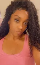 Wig Curly Human-Hair-Wigs Lace-Frontal Black Remy Women RXY for 360