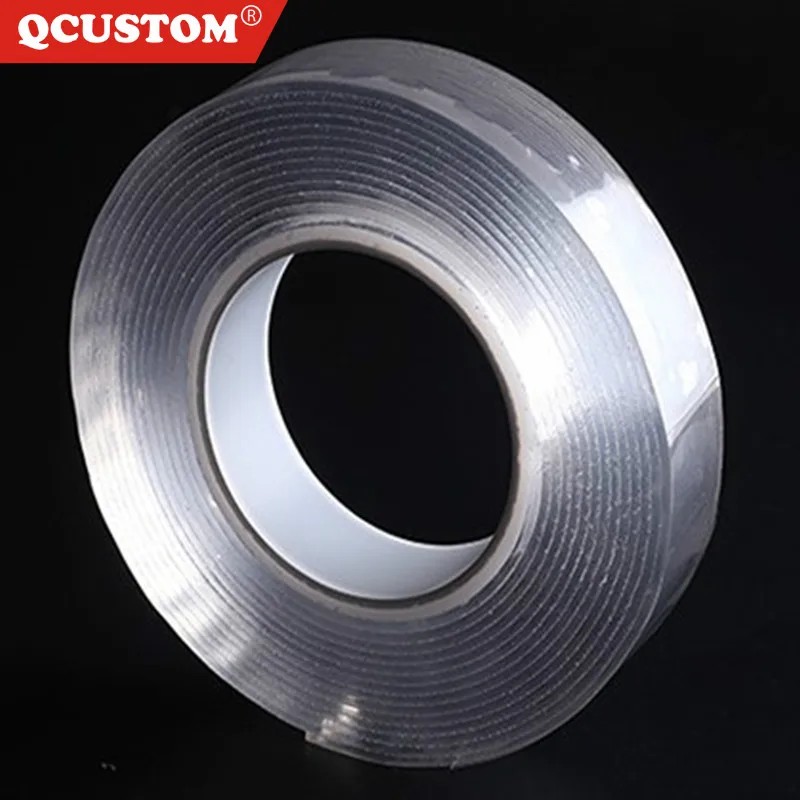 

QCUSTOM Nano Transparent Tape Magic Sticker Adhesive-Tape Traceless Home-Repair Double- Sides Tapes Waterproof 1M 3M Glue Gadget