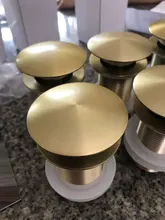 Faucet-Accessories Sink Pop-Up-Drain-Stopper Bathroom Basin Brass Rose-Gold/brushed Matt