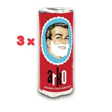 3 Arko бритье парикмахерское мыло палочки кремовая пенка Безопасная бритва щетка для бритья