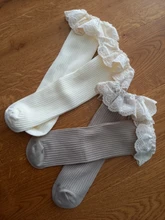 Calcetines de hasta la rodilla para bebé y niña, calcetines para infantes, calentador de piernas, algodón sólido, bonitos, para 0-8 años