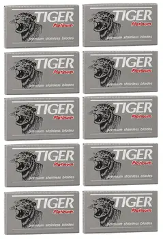 

100 X TIGER PLATINUM DOUBLE EDGE BLADE FOR TRADITIONAL RAZOR - EXTRASHAVING BARBER SUPPLIES LEADER