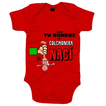 

Baby bodysuit Atletico Madrid cochonera was born customizable with name