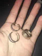 Conjunto de anillos circulares Punk para mujer, Hiphop/Rock, accesorios de dedo con índice de apertura, hebilla de junta, joyería
