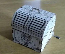 Mano de bricolaje caja de música modelo 3D rompecabezas de madera de juguete de la Asamblea de madera Kit para manualidades