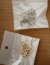 Yobest 5 unids/set 2019, pendientes a la moda con forma de hoja dorada, pendientes con Clip para oreja, pendientes para mujeres trepadoras sin Piercing, pendientes falsos de cartílago