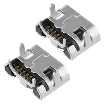 

2 Micro USB Socket Connector Type B Female 180 Degree 5 Pin SMD SMT Soldering PCB Mount for Electronic Raspberry DIY