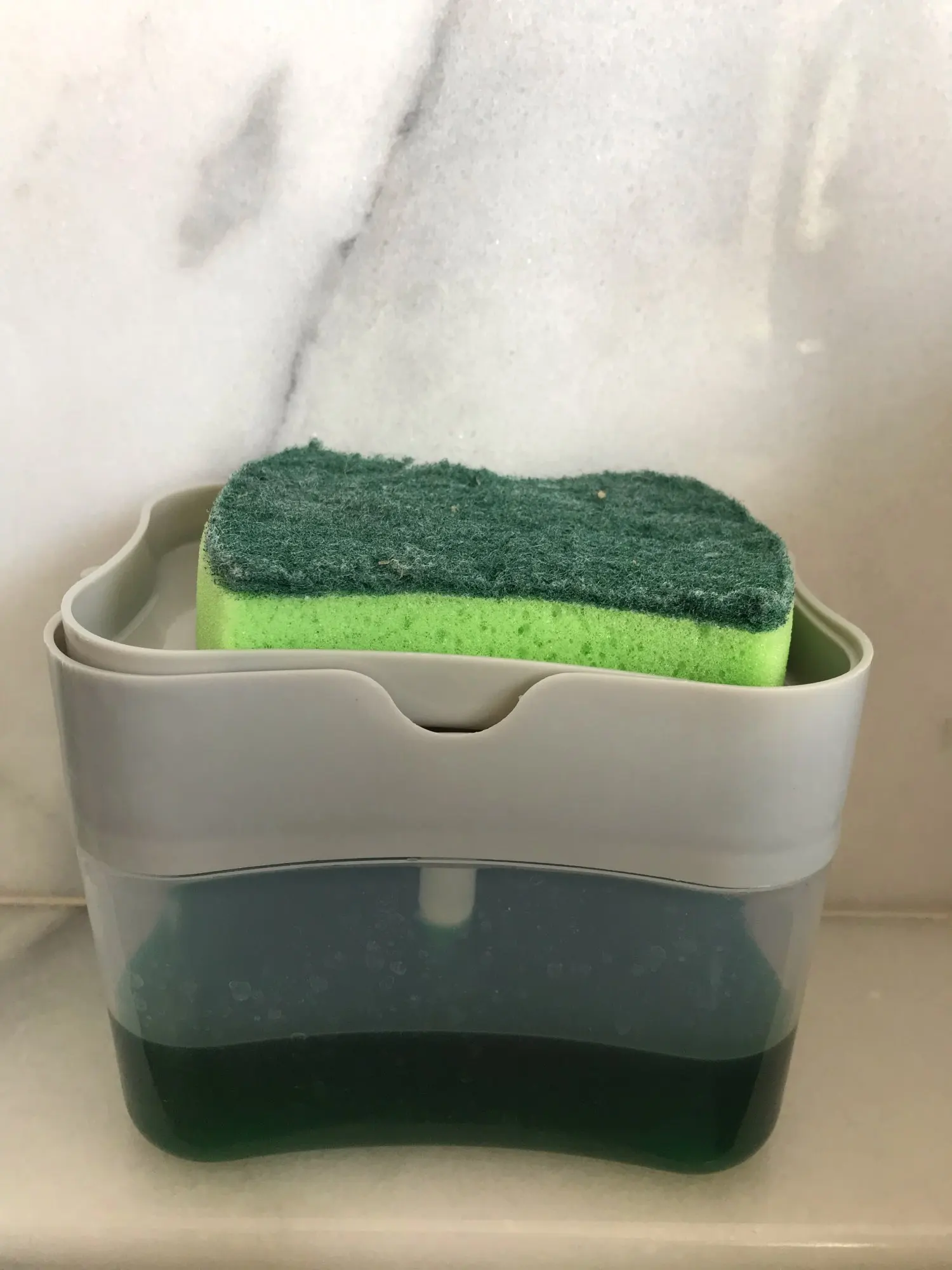 2 in 1 Liquid Soap Dispenser with Sponge Holder photo review