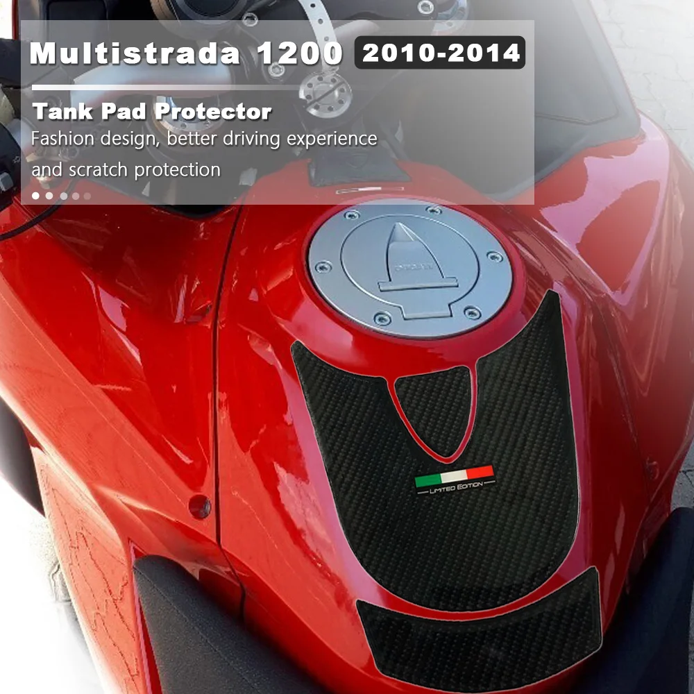 Tank Pad Protector Carbon-look Tankpad Waterproof For Ducati Multistrada 1200 2010 2011 2012 2013 2014 Motorcycle Sticker