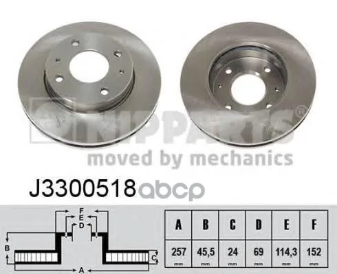Диск Тормозной Передний Nipparts арт. J3300518