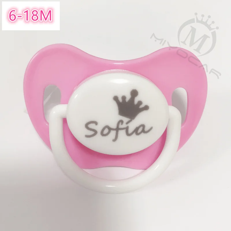 MIYOCAR custom any name can make gold pinkn bling pacifier SGS pass safe pacifier for baby BPA free dummy baby shower gift PP-11 - Color: PP-3    6-18m