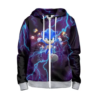 

Children's sweatshirt 3D with zipper Sonic