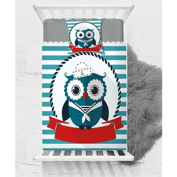 

Blue Red Striped Sailor Owl Child Baby Bed Cover 2020 2021