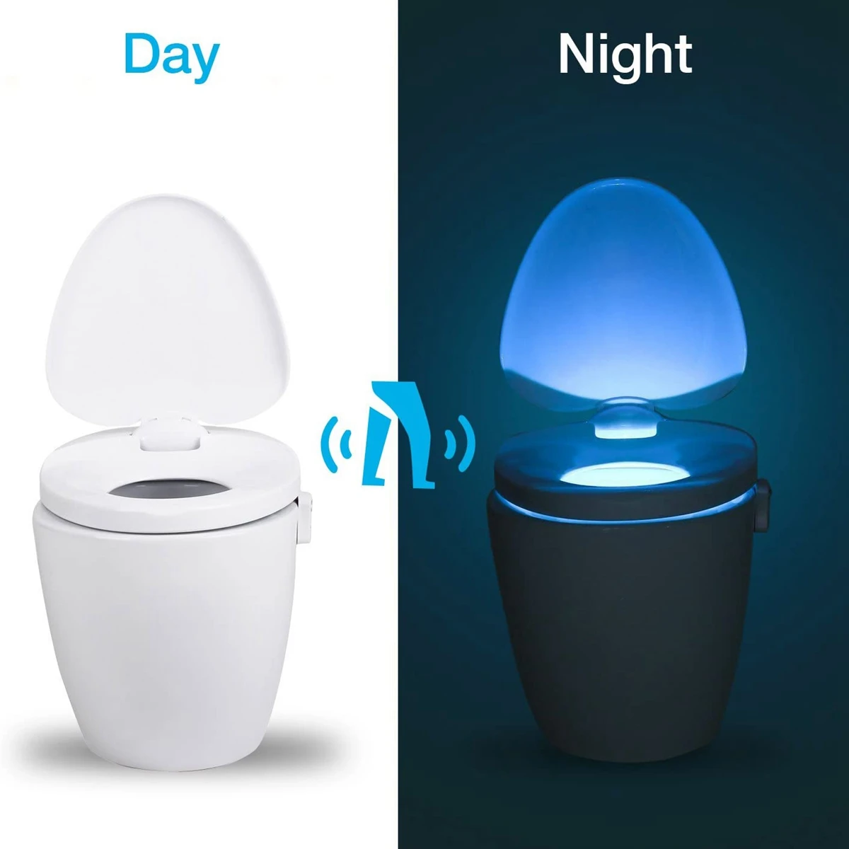 Smart PIR Motion Sensor Toilet Seat Night Light 8 Colors Waterproof  Backlight Sa
