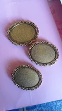 Nueva moda 5 uds 30x40mm tamaño Interior antiguo bronce dorado plata colores negros broche perforado estilo Base colgante