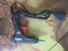 Pistola de pegamento de fusión en caliente, enchufe europeo de 20W, con herramienta de temperatura, pistolas industriales, reparación térmica de pistola de pegamento, 1 unidad, palo de 7mm