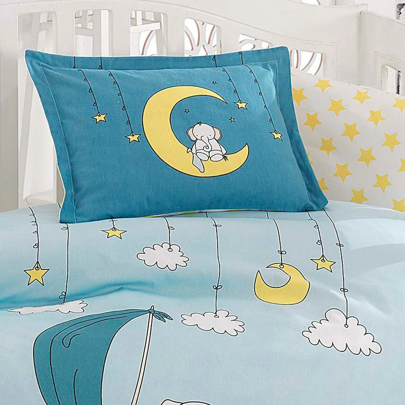 4 шт. Комплект постельного белья Lady Moda Elephant 100x150 см 100% хлопок|Наборы белья| |