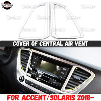 

Cover of central air vent case for Hyundai Accent/Solaris 2018-2019 ABS plastic molding 1 set / 2 pcs decoration car styling