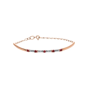 

Gold bracelet with rubies and diamonds sunlight sample 585