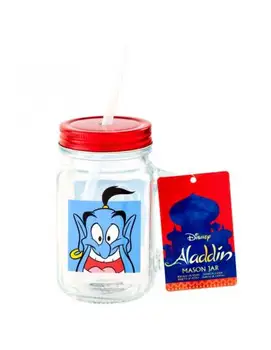

ALADDIN DISNEY jug with lid and straw