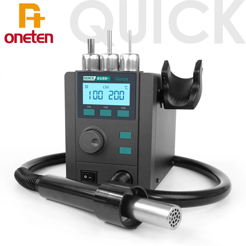 Паяльная станция Quick 859D + термовоздушный пистолет сварочный паяльник ремонтная