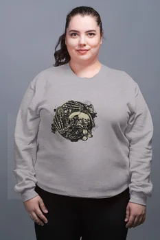 

Angemiel Wear Hours Wrapped Skeleton Man Gray Female Sweatshirt