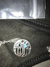 Collar de plata de Color plateado con dije en forma de montaña, colgante de cadena con dije de luz de luna para mujer, collar llamativo, joyería de fiesta