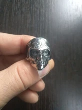 Skull-Ring Biker-Jewelry Flower Heavy-Sugar Mandala 316l-Stainless-Steel Muerte Silver-Color