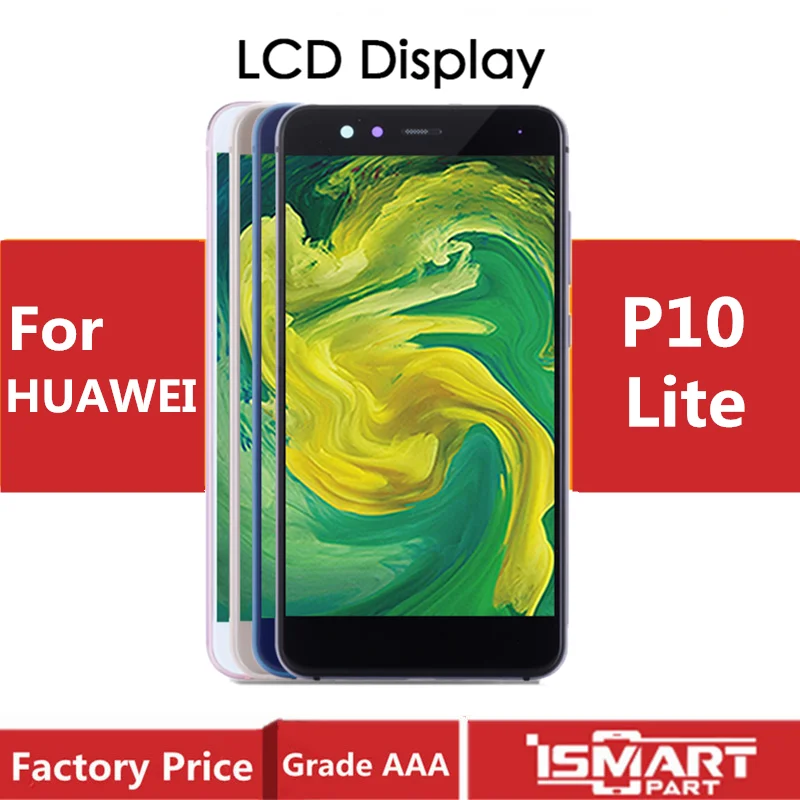 Оригинальный ЖК дисплей для Huawei P10 Lite стекло сенсорный экран в комплекте с рамкой