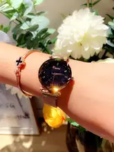 Nueva moda de reloj para mujer elegante imán de las mujeres del cuarzo reloj hebilla cielo estrellado cielo Número Romano dama reloj de pulsera de regalo Dropshipping. Exclusivo.