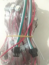 50x Pre-soldered WS2812B LED Heatsink 5V 5050 RGB WS2811 IC Built-in & 10cm Wire