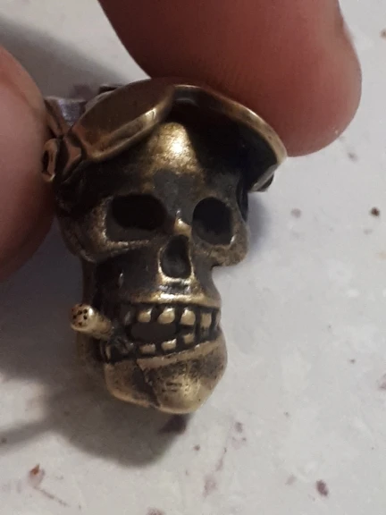 Cigar Skull Brass Paracord Beads Vintage Lanyard Pendants Retro Accessories 