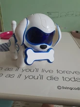 Perro Robot inteligente de animales para mascotas, juguete educativo para edades tempranas, con luces de respiración, música, baile, Robot