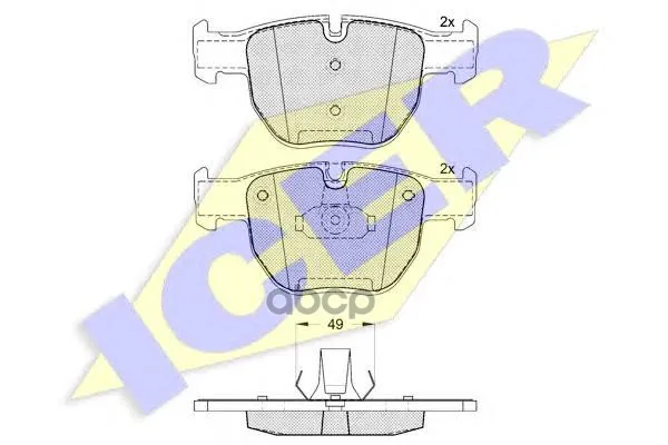 181574_колодки Дисковые Передние! Land Rover Range Rover 4.4i/3.0td 02 Icer 181574 Icer арт. 181574