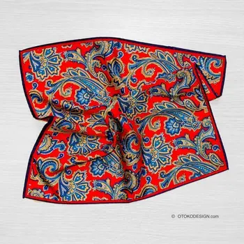

Silk pocket square red (50931)