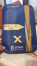 Huieson-Conjunto de raqueta de tenis de carbono 6 Star, profesional, potente paleta de Ping Pong con buen Control