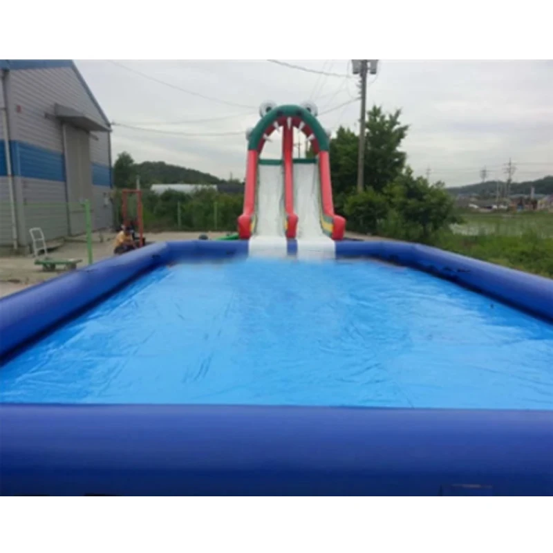PVC Inflatable Pool With Slide Animal Theme Inflatable Water Slide Pool
