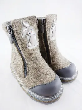 

23501 унтоваленки m/children T. Felt wool Tep gray stripe Bunny (23-25) (24)
