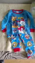 Paw Patrol-Pijama de algodón para niños, ropa de dormir de dos piezas, de manga larga