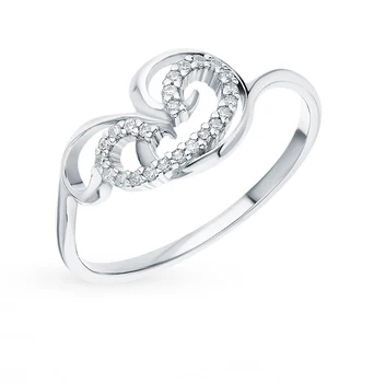 

Silver ring with cubic zirconia sunlight sample 925 test