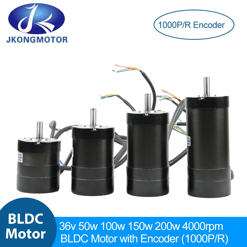 Jkongmotor JK57BLS 57 мм бесщеточный двигатель постоянного тока 36 в 50 / 100 150 200 Вт 4-полюсный