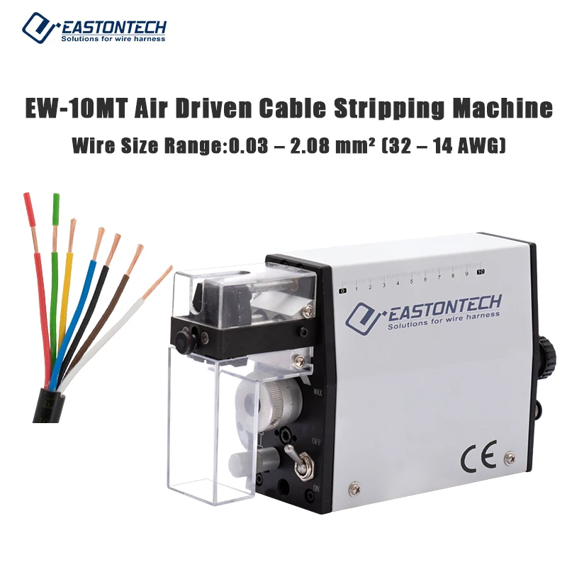 

EASTONTECH EW-10MT Free shipping AWG32-AWG14 electrical cable peeling machine by air driven wire stripper machine wire stripping