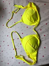 Conjunto de Bikini brasileño sin relleno para mujer, bañador Sexy de realce, traje de baño Bandage en 4 colores, envío directo
