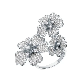 

Silver ring with cubic zirconia sunlight sample 925