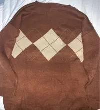 Jerséis de estilo coreano con estampado geométrico para otoño e invierno, jerséis de punto holgados de gran tamaño con cuello redondo, jersey de Mujer